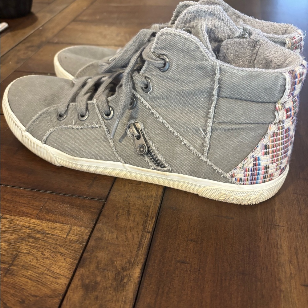 Stylish Gray High-Top Kids Shoes